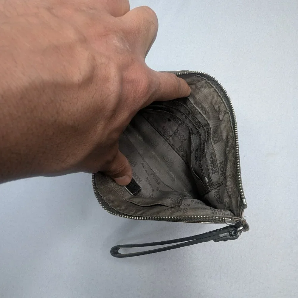 Silver/Grey Mirrored Michael Kors Small Bag/Wristlet